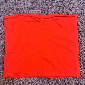 TOPSHOP Tube Top Size 10 Red/Orange